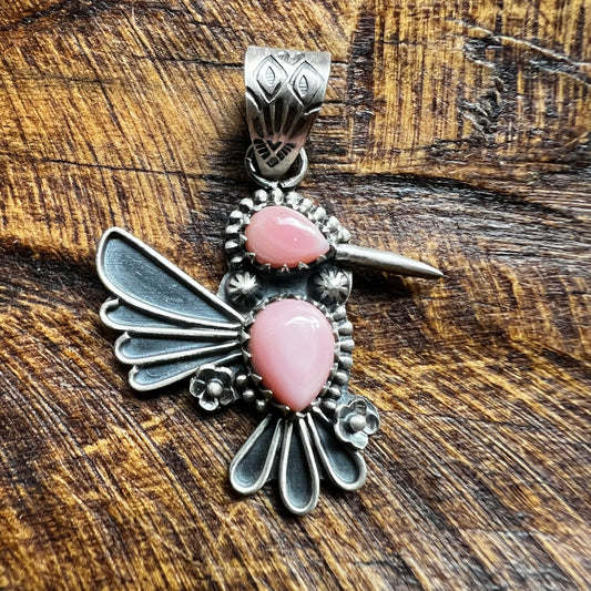Sterling Silver Queen Conch Hummingbird Pendant