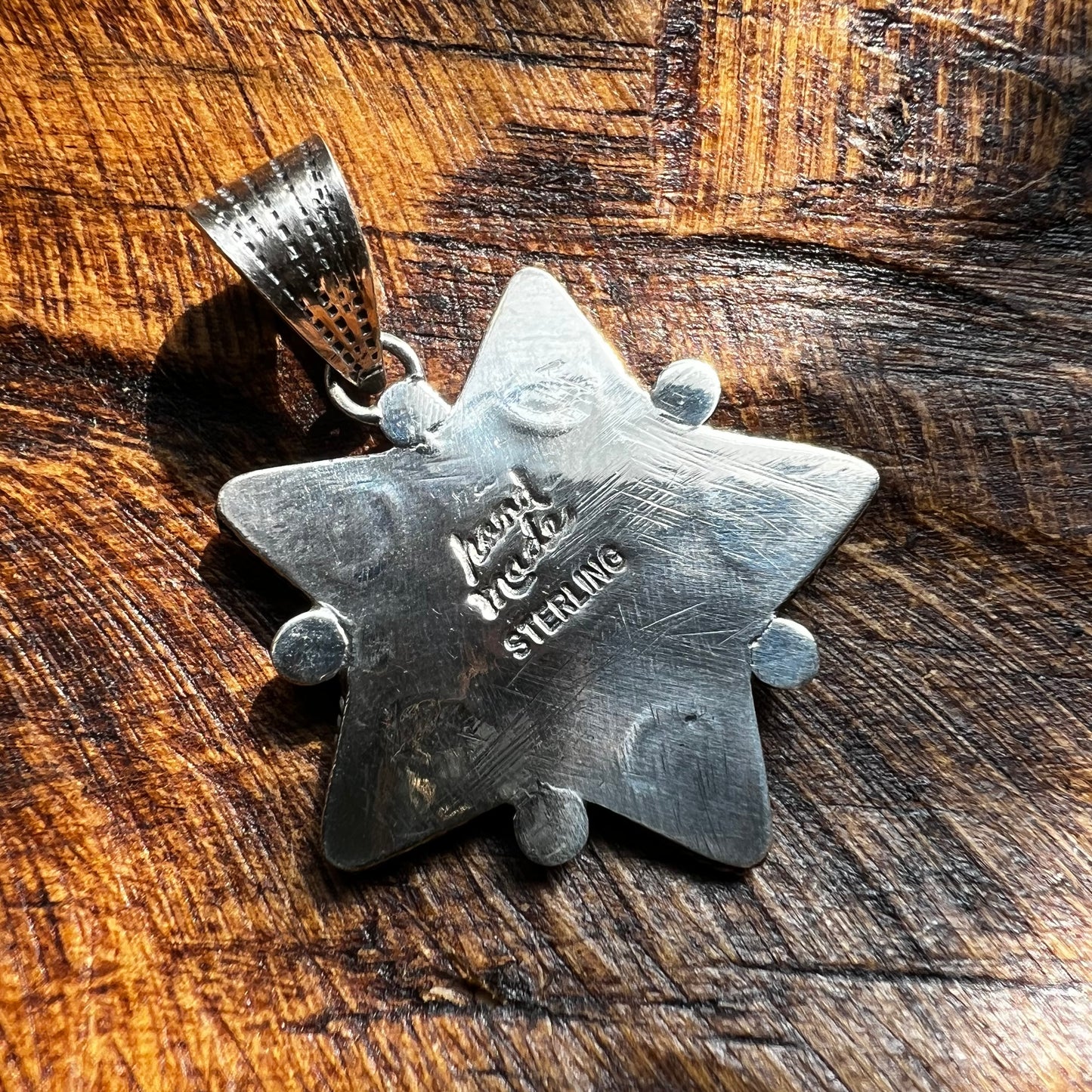 Kingman Turquoise Cluster Star Pendant – Sterling Silver