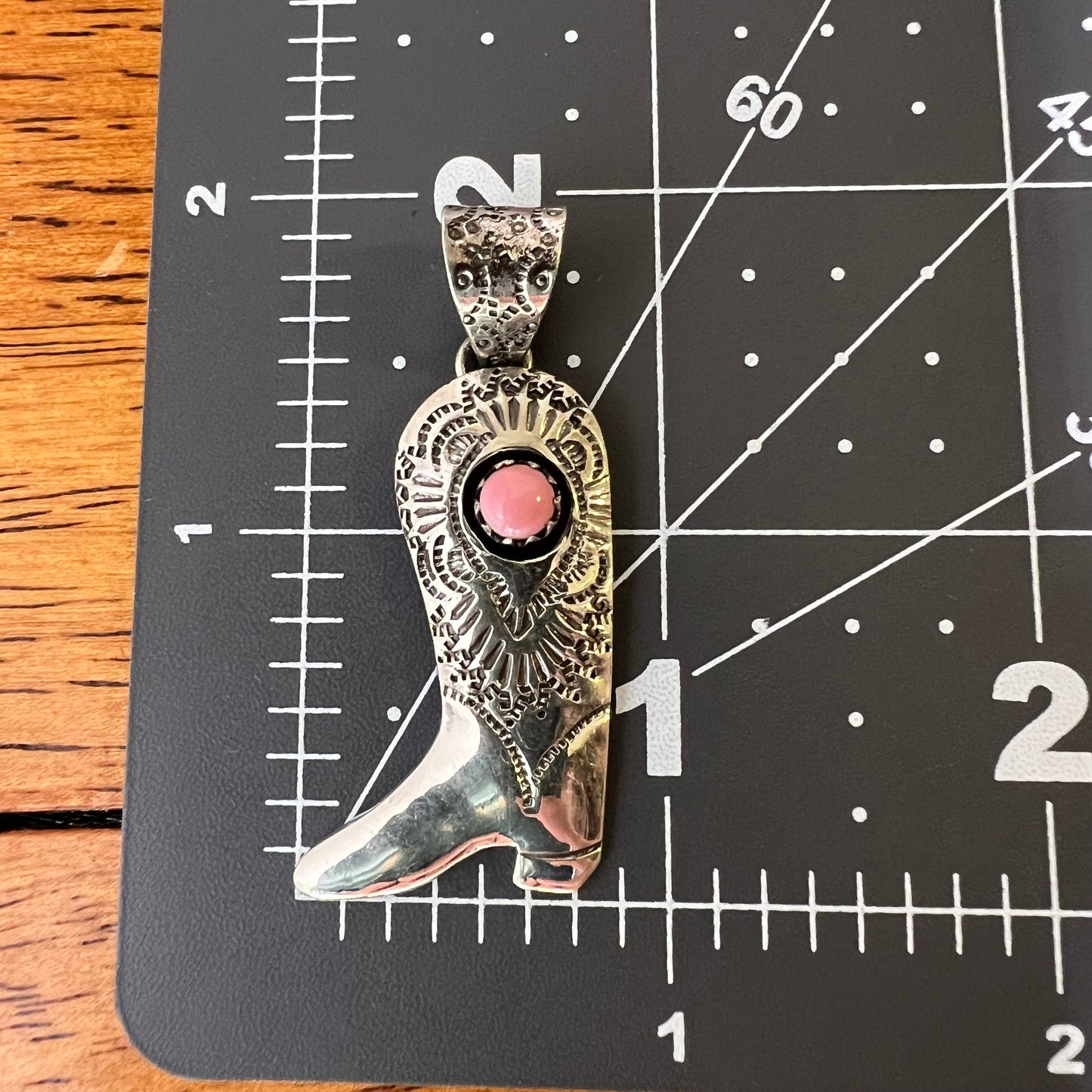Queen Conch Cowboy Boot Pendant | Handcrafted Sterling Silver