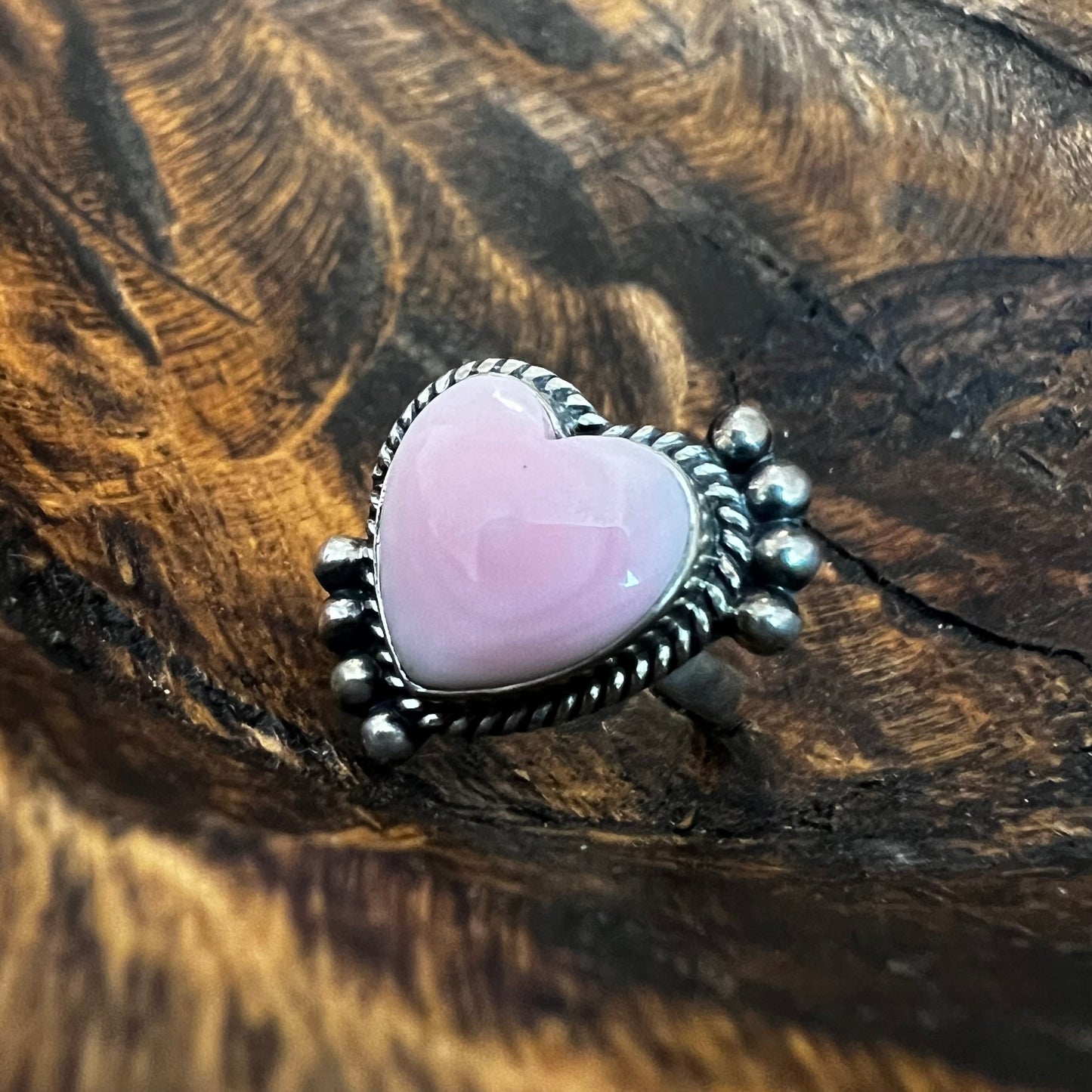 Sterling Silver Queen Conch Heart Ring Size 7