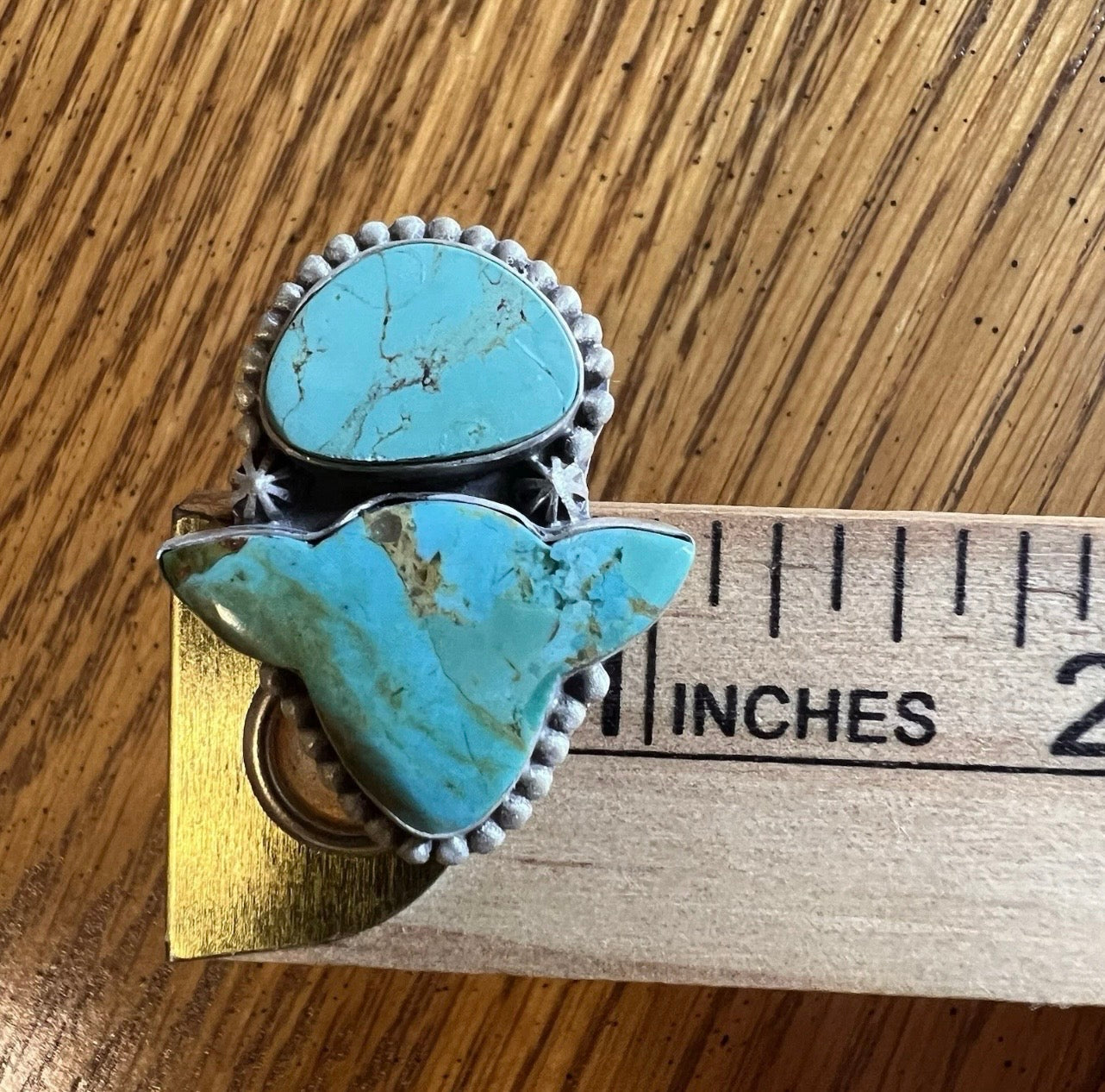 925 Sterling Silver Turquoise Cow Head Earrings Large Western Statement