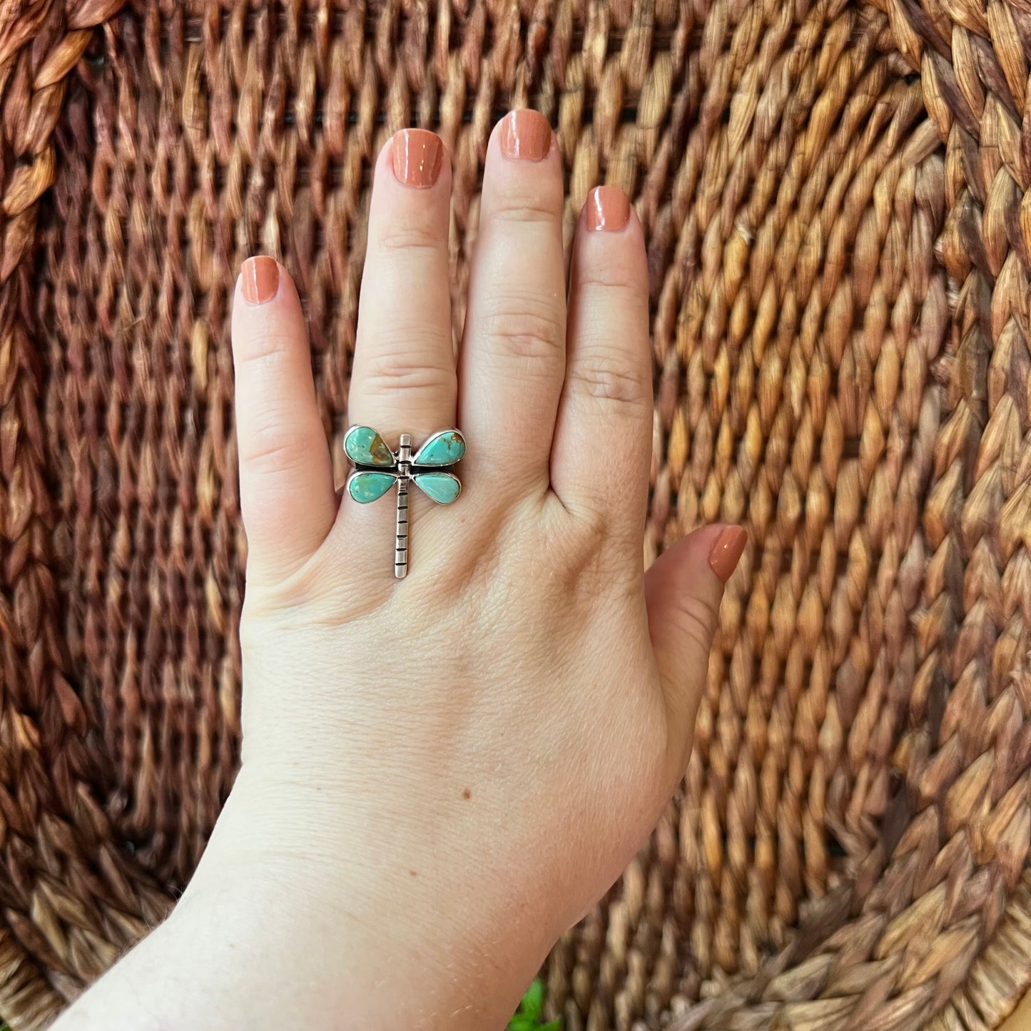 Kingman Turquoise Dragonfly Ring