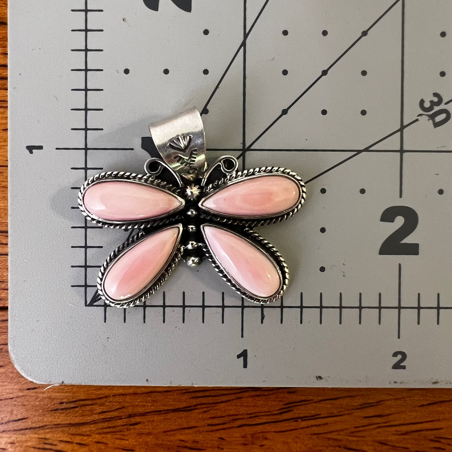 Pink Conch Butterfly Pendant
