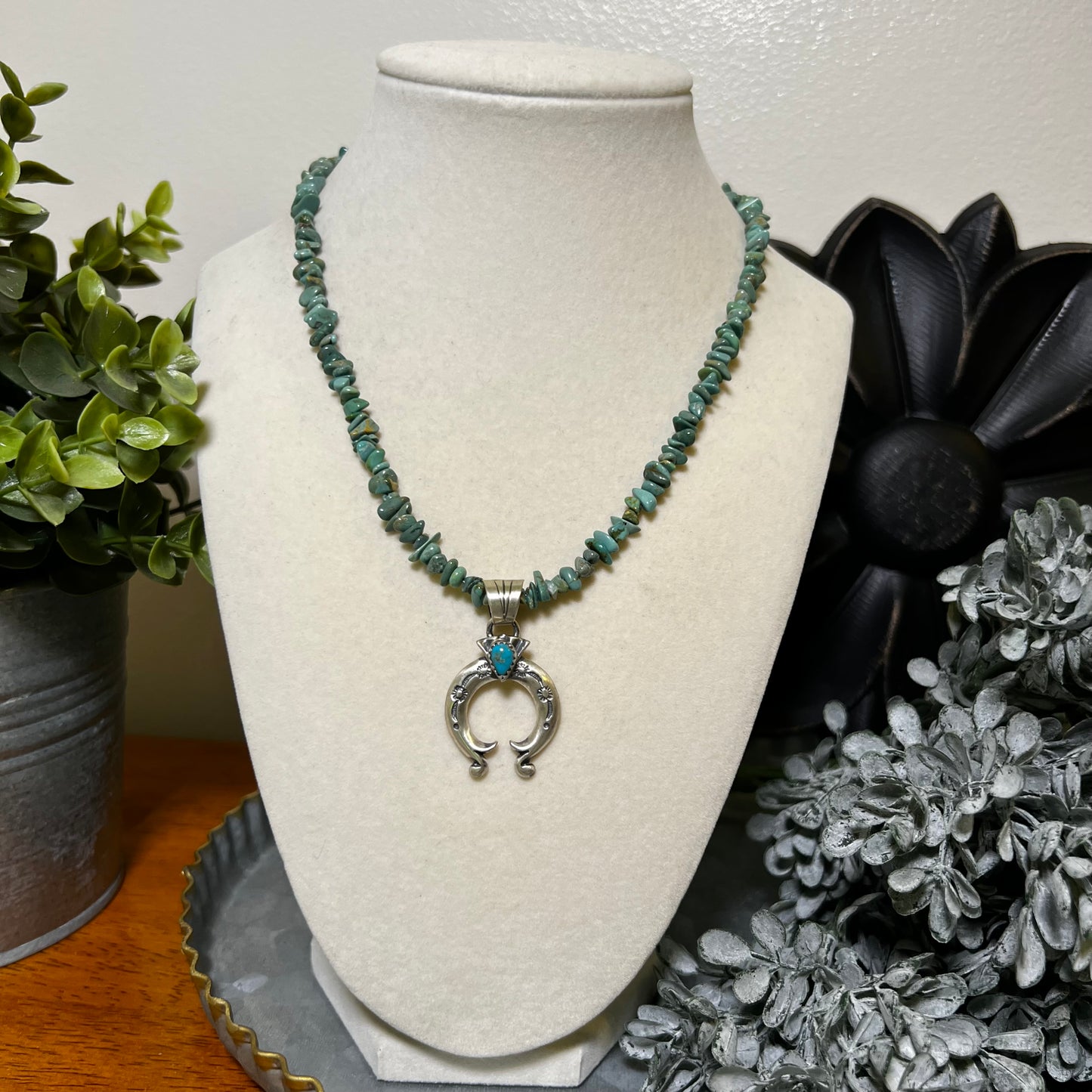 Sam Yellowhair Kingman Turquoise Naja Necklace