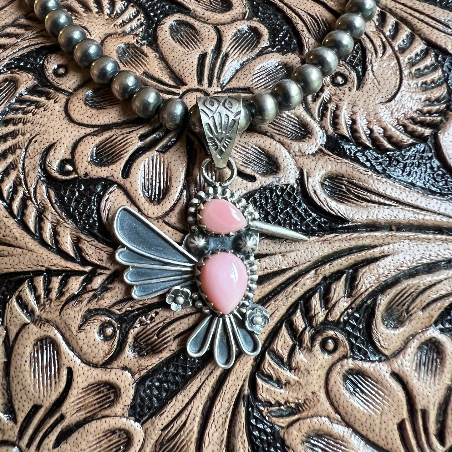 Sterling Silver Queen Conch Hummingbird Pendant