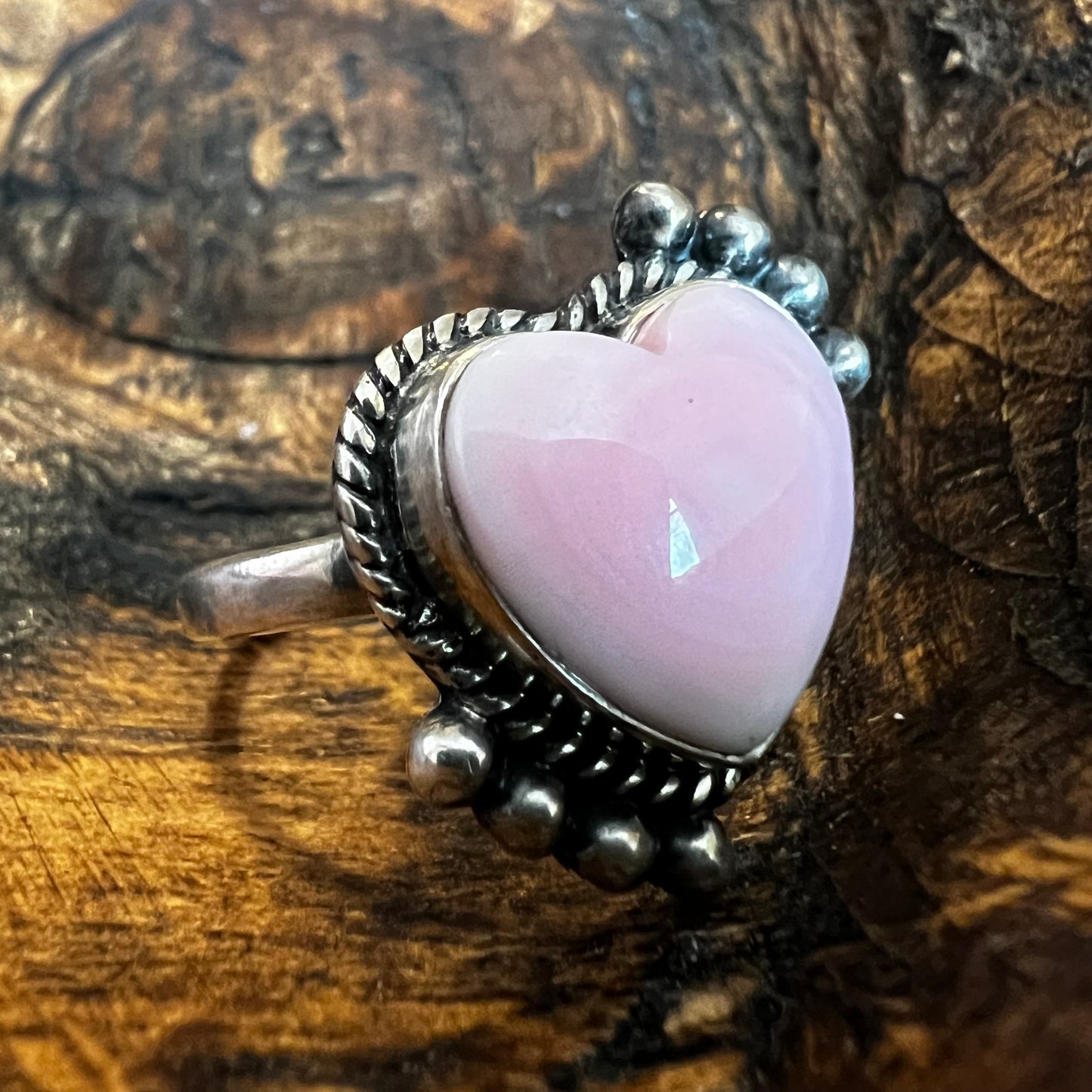 Sterling Silver Queen Conch Heart Ring Size 7