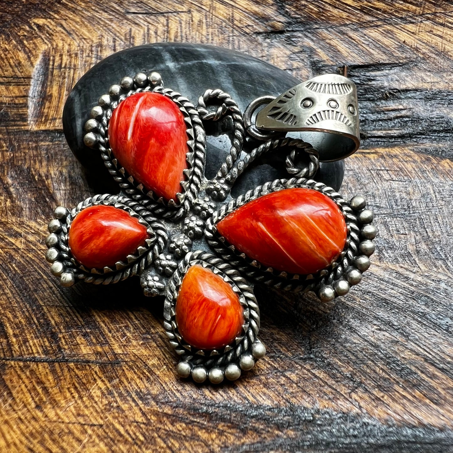 Sterling Silver Spiny Oyster Butterfly Pendant