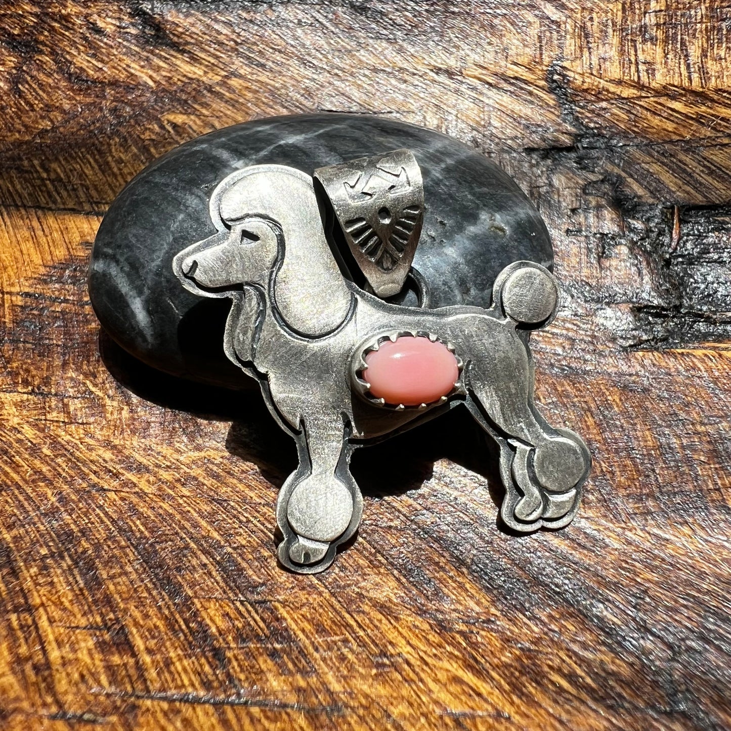 Sterling Silver Queen Conch Poodle Pendant