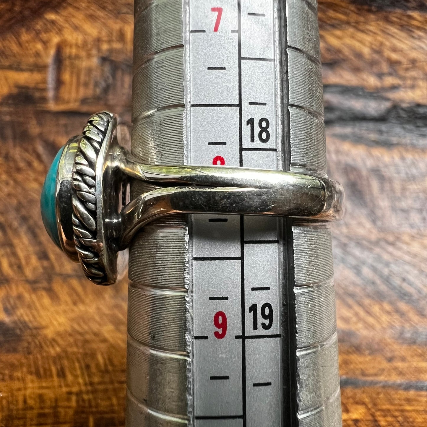 Sterling Silver Kingman Turquoise Ring – Size 8