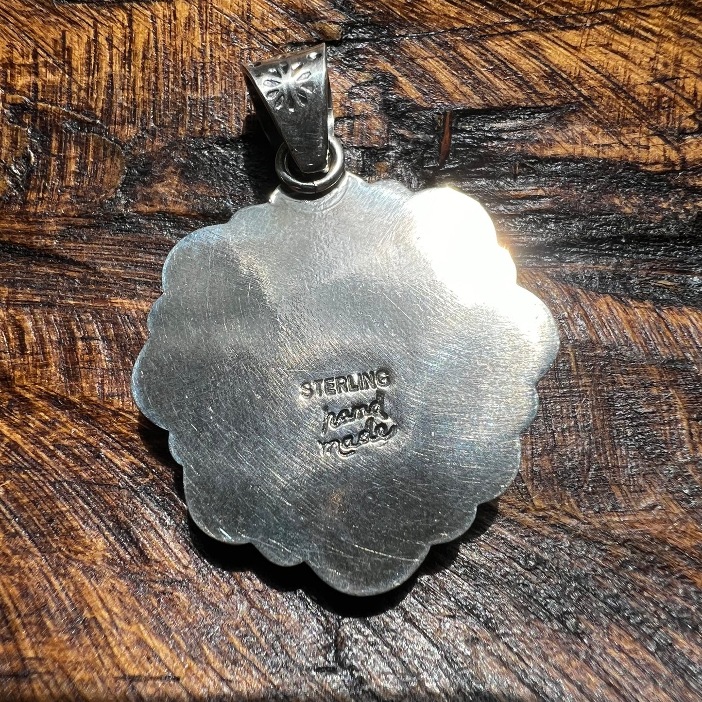 Queen Conch, Kingman Turquoise & Spiny Oyster Cluster Heart Pendant