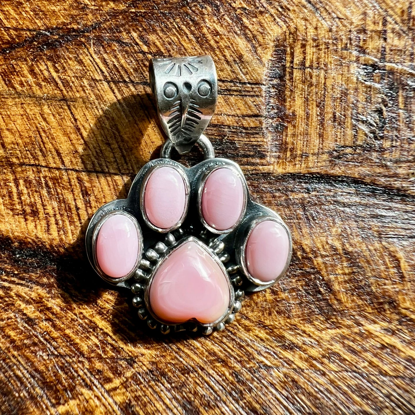 Sterling Silver Queen Conch Paw Print Pendant