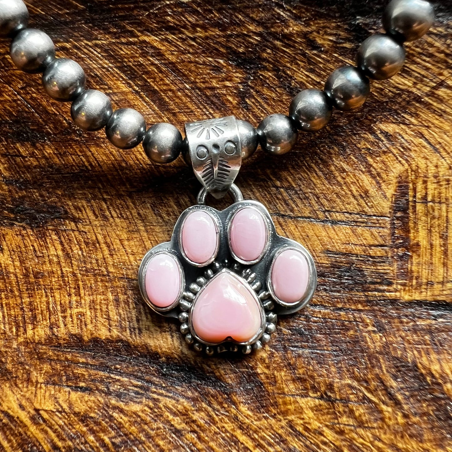 Sterling Silver Queen Conch Paw Print Pendant