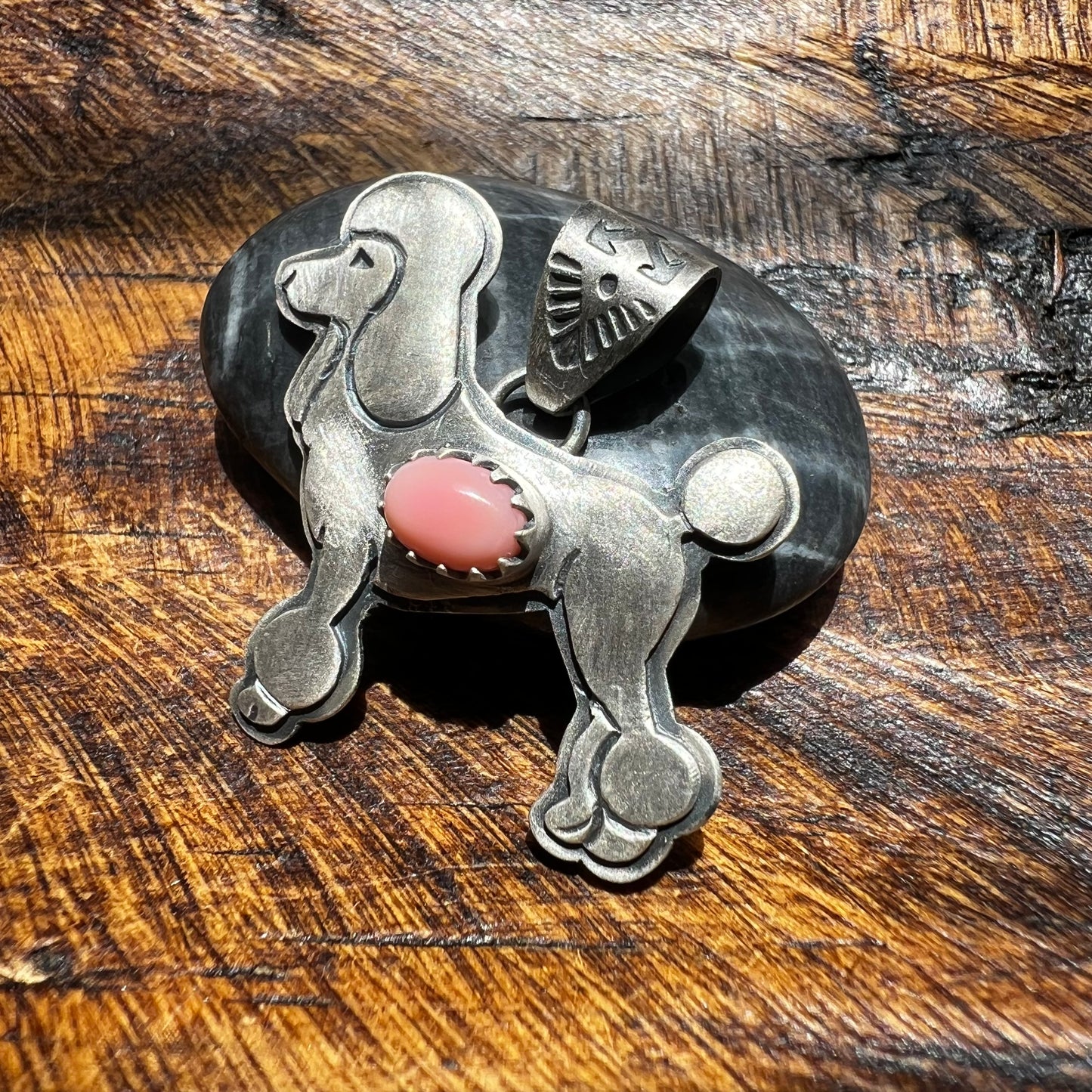 Sterling Silver Queen Conch Poodle Pendant
