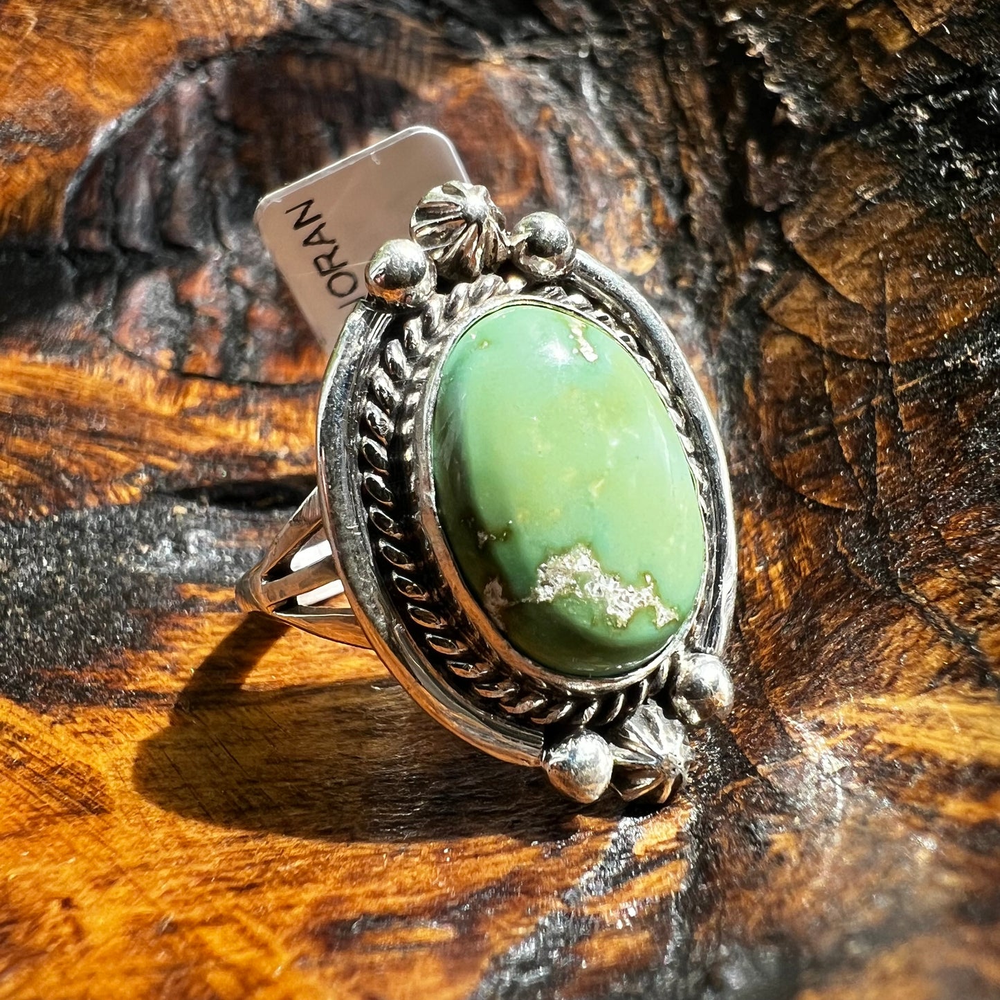 Sam Yellowhair Sonoran Gold Turquoise Ring – Size 8