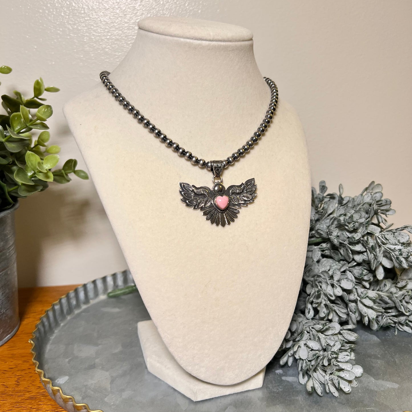 Queen Conch Heart Eagle Pendant