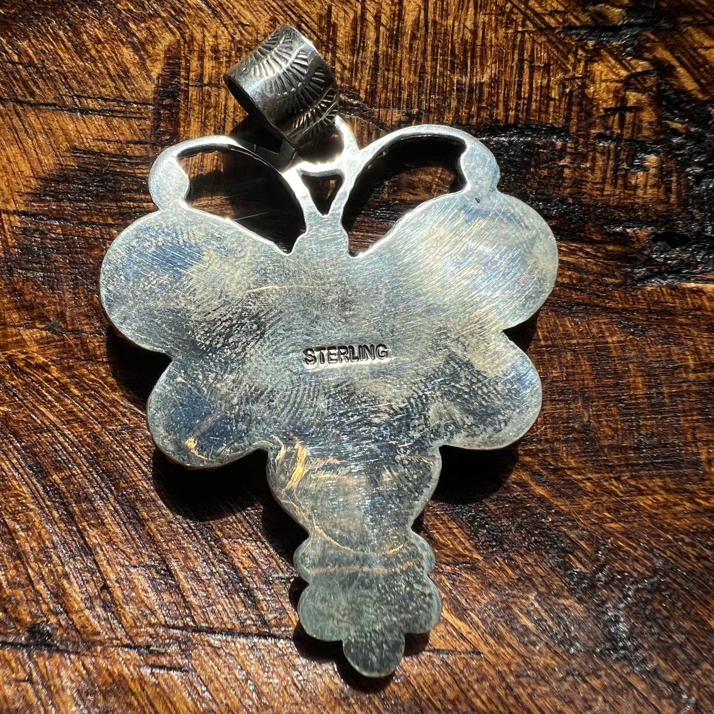 Kingman Turquoise Dragonfly Pendant in Sterling Silver