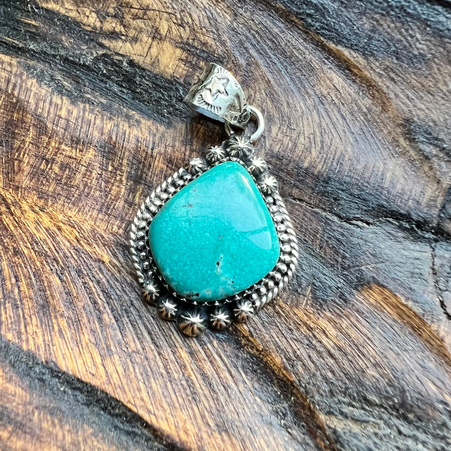 Sterling Silver Kingman Turquoise Statement Pendant