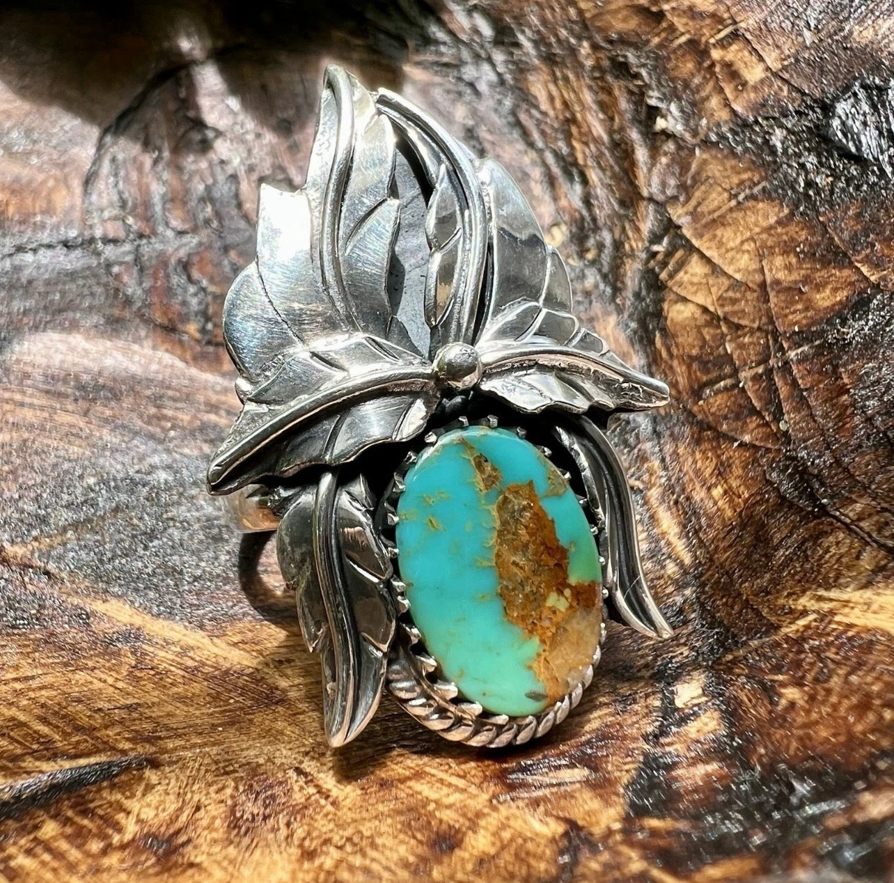 Kingman Turquoise Statement Ring – Sterling Silver