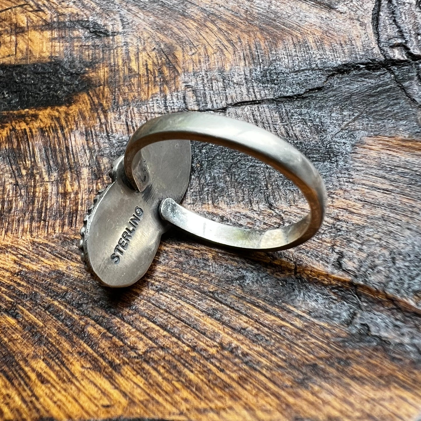 Sterling Silver Fox Turquoise Spiny Oyster Adjustable Ring Size 8