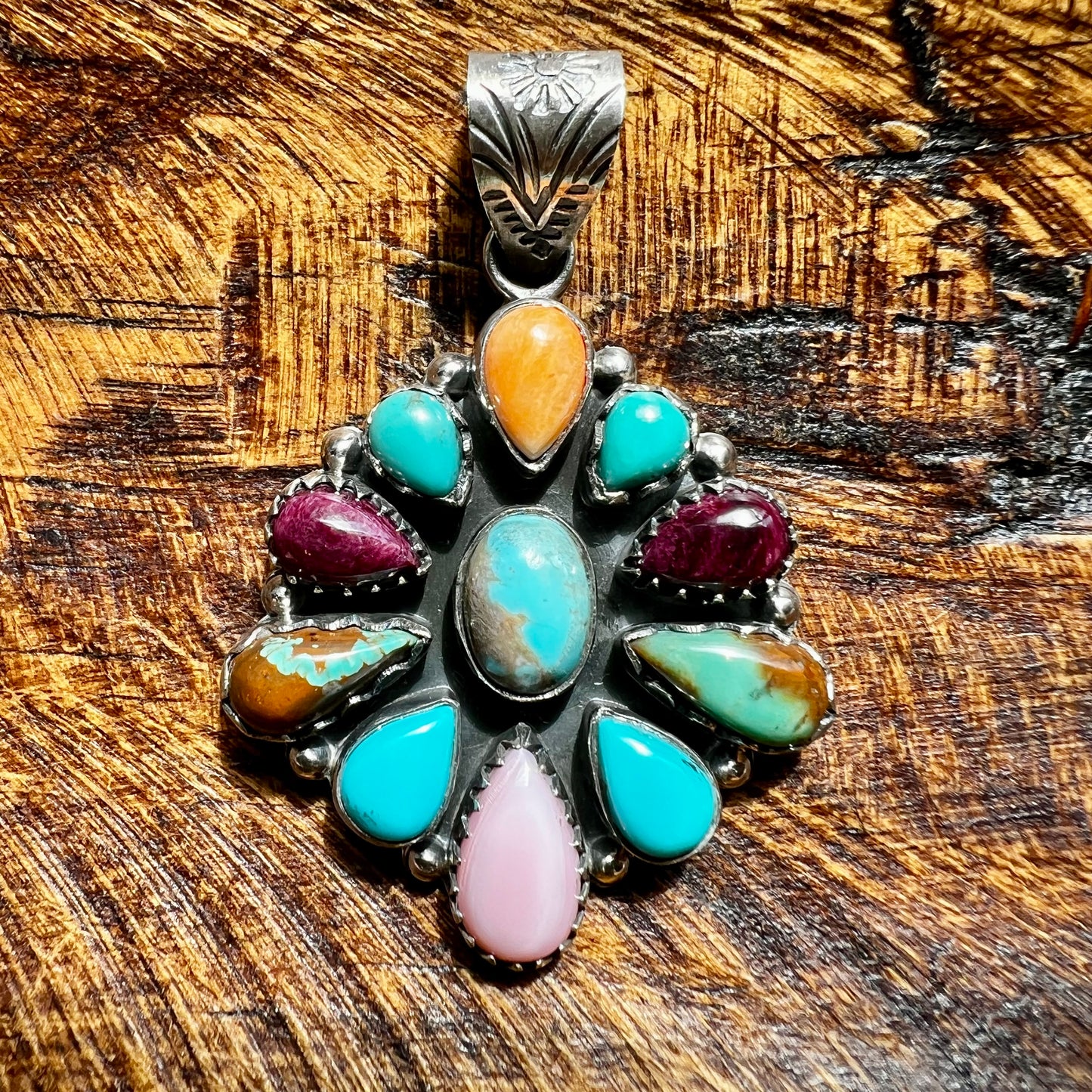 Sterling Silver | Multi Stone Statement Cluster Pendant