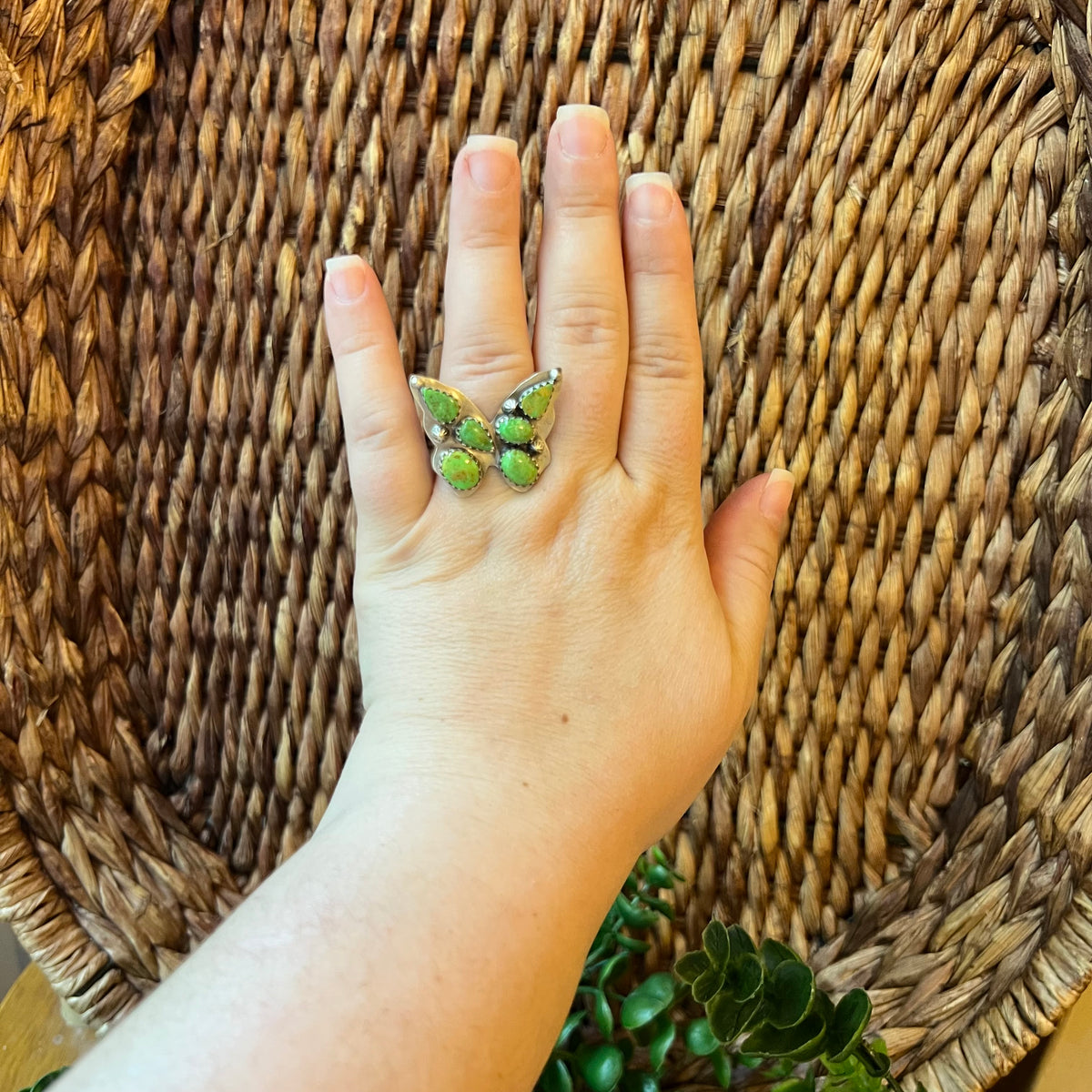 Sterling Silver Butterfly Cluster Ring – Sonoran Gold or Queen Conch