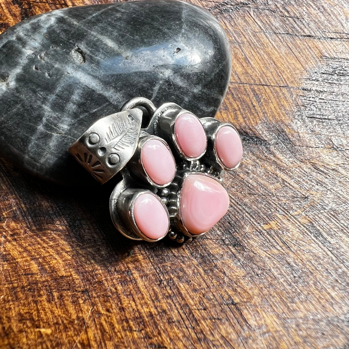 Sterling Silver Queen Conch Paw Print Pendant