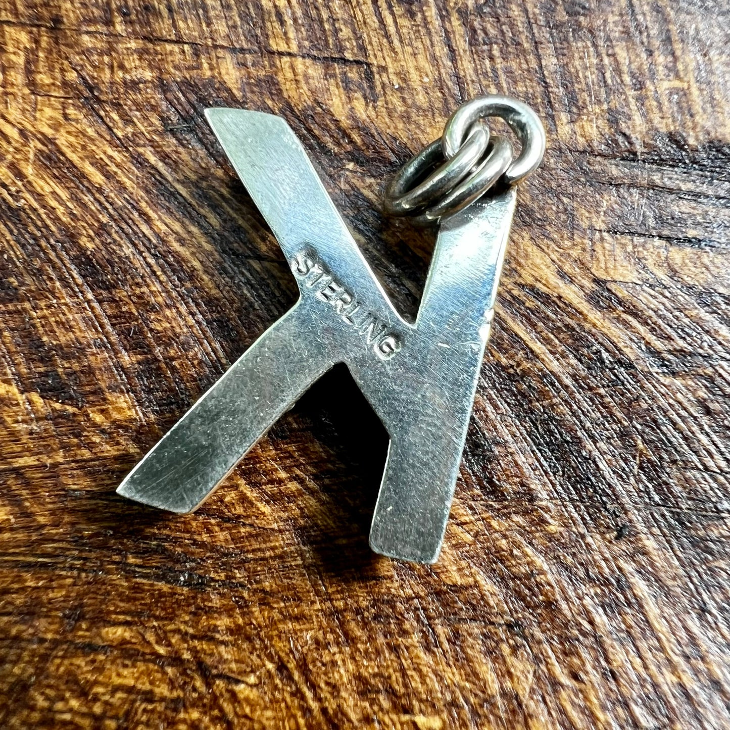 Kingman Turquoise Initial K Sterling Silver Pendant