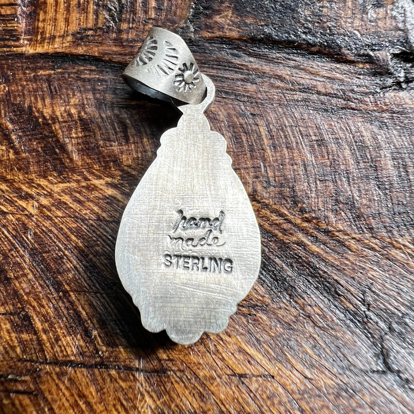 Sterling Silver Golden Hills Turquoise Teardrop Pendant